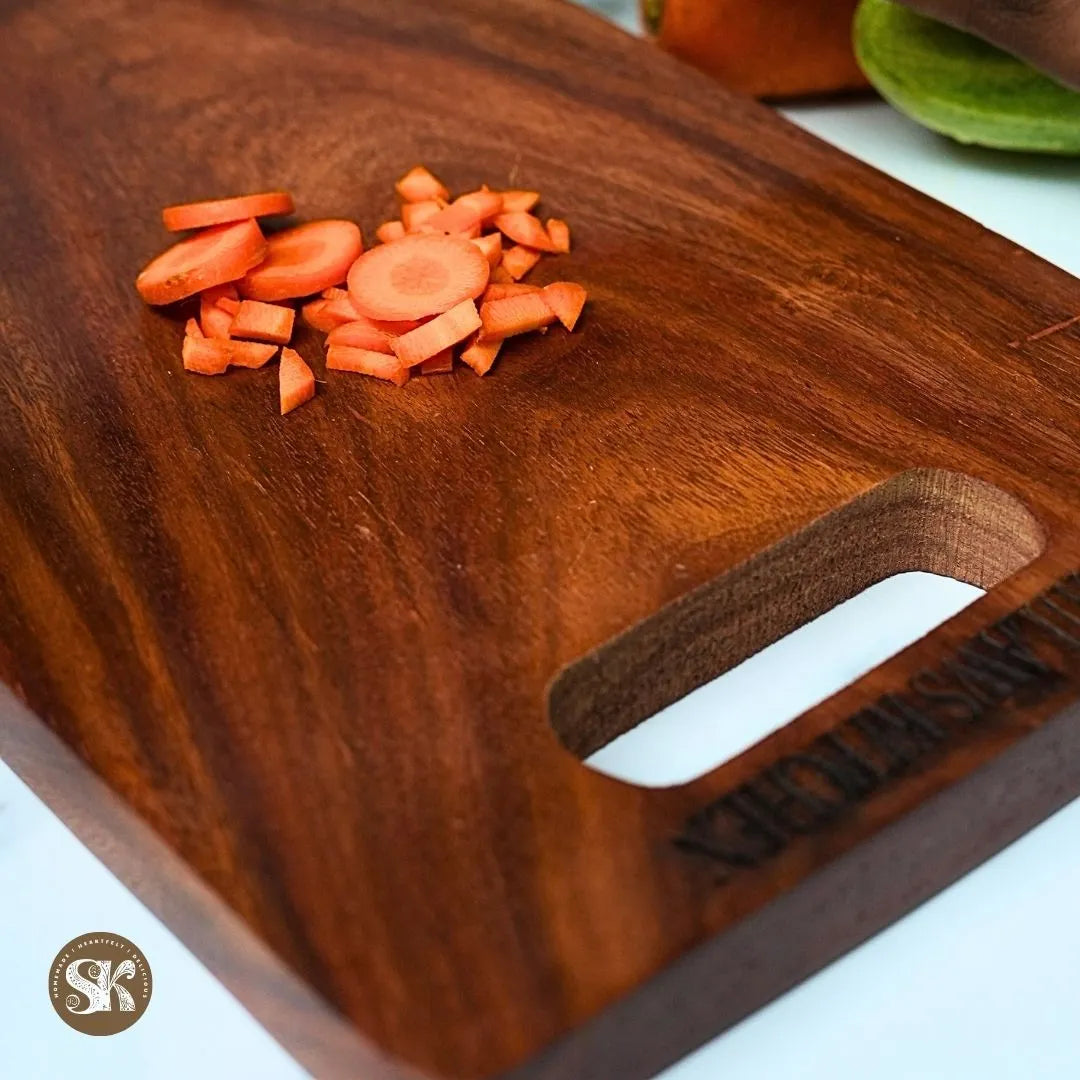 Large Solid Sheesham Wood Chopping Board/Cutting Board | 16 Inch | Anti-Bacterial | Toxin-Free