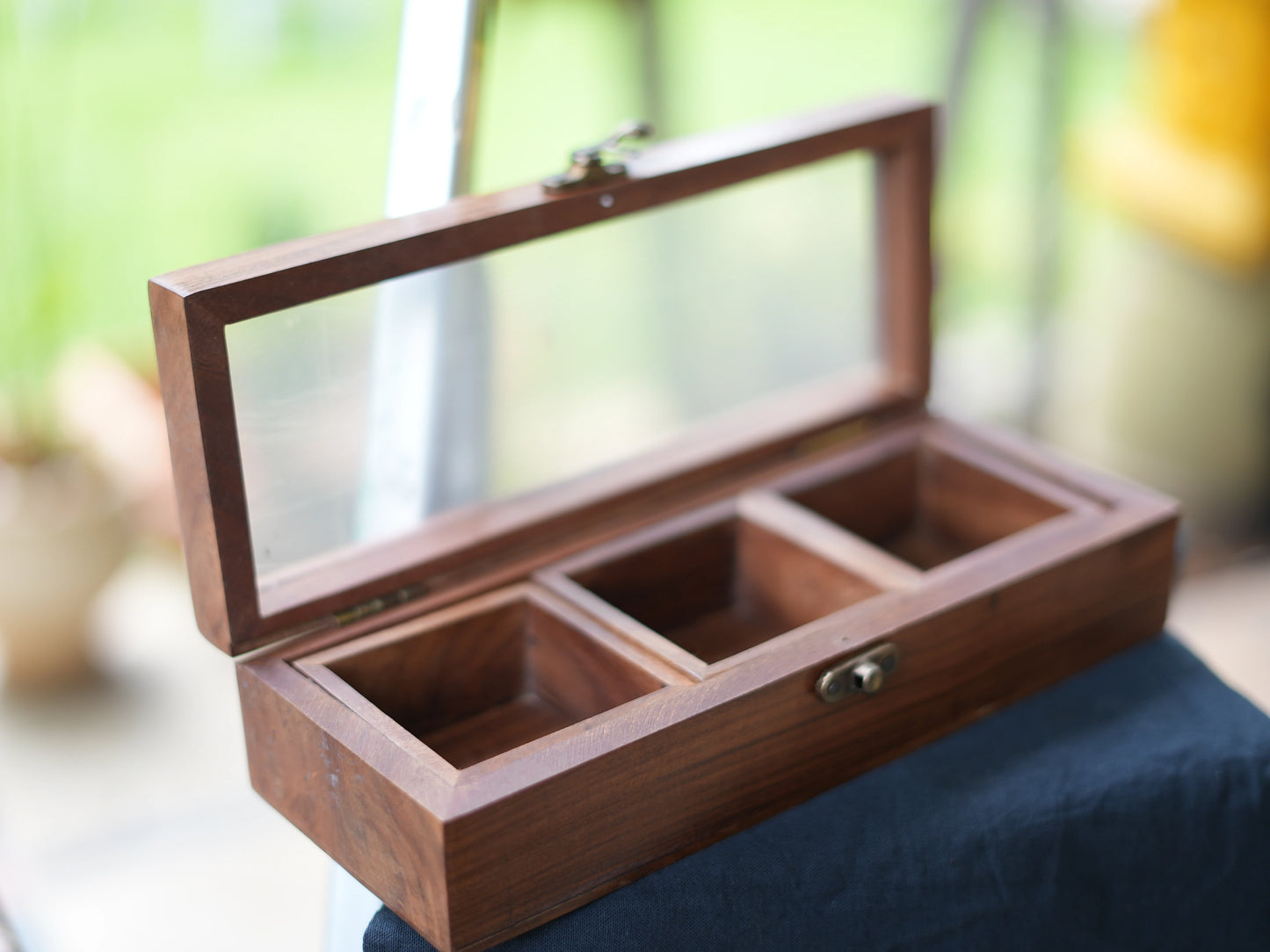 Premium 3 Cubed Wooden Spice Box from Sailaws Kitchen | Break-Free Fiberglass Lid