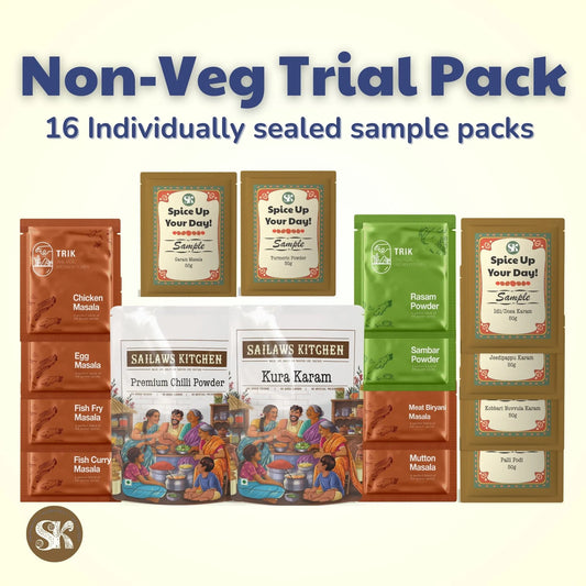 Non-Veg Friendly Trial Pack (16 Spices & Masalas, Easy-to-Use Sizes)